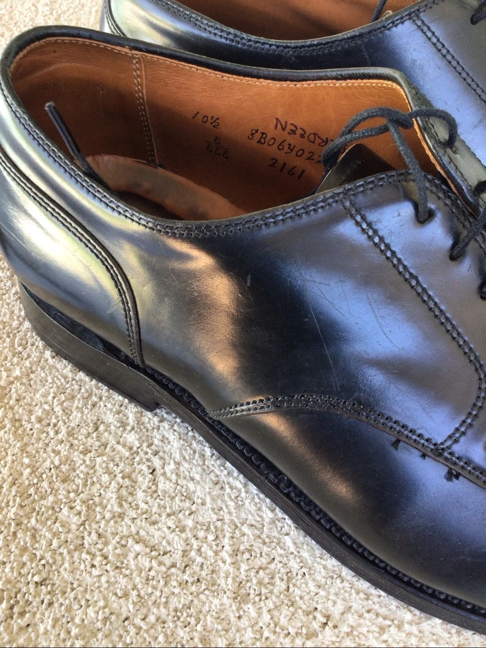 Alden Shell Cordovan used conditions 10.5/3xwide